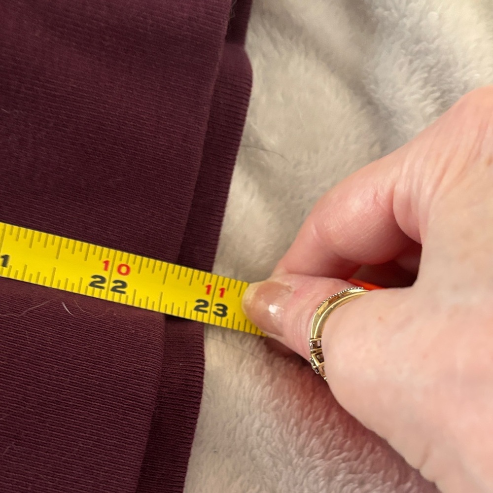 PINK Victoria's Secret Burgundy and White Quarter-Zip Pullover - Picture 6 of 15